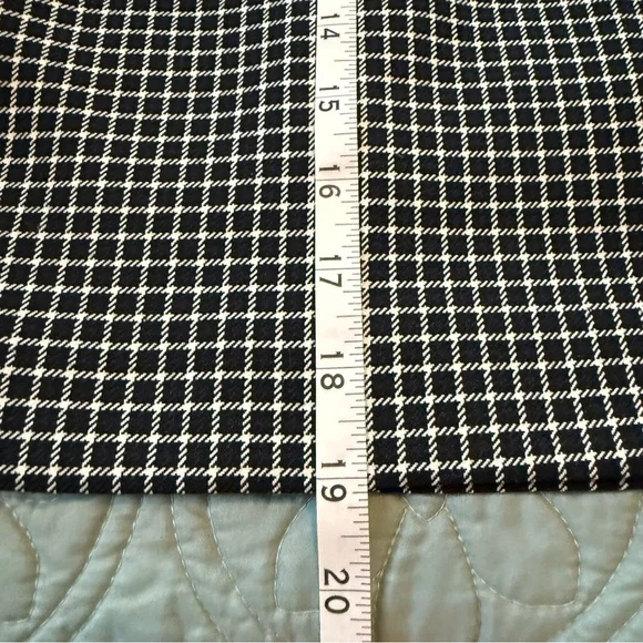 Vintage 90s Ann Taylor LOFT Black and White Checkered Skirt Size 8 Made In USA - Picture 6 of 9